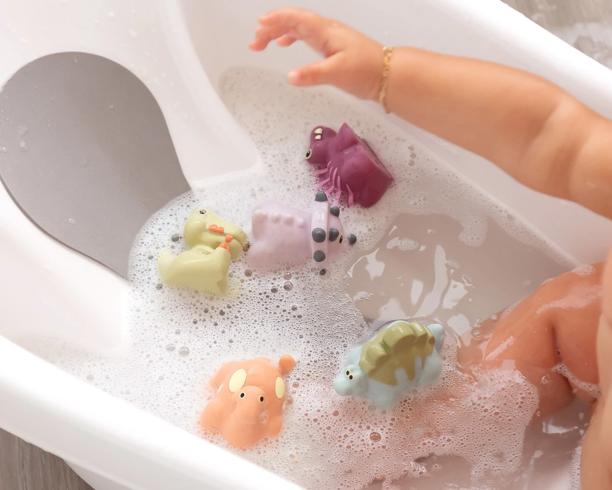 Juguetes de Baño 5 Piezas Dinosaurios Antimoho Kiokids
